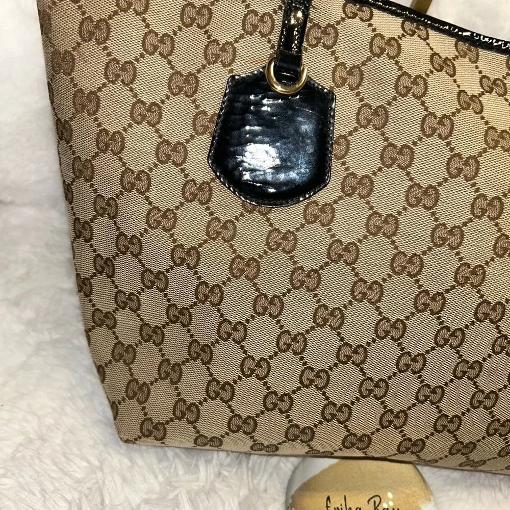 Gucci GG Canvas Jodie Black & Brown Tote‎